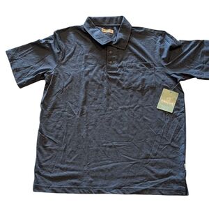 Magellan Men’s Dark Gray Short Sleeve Classic Fit Casual Polo Shirt Size Large